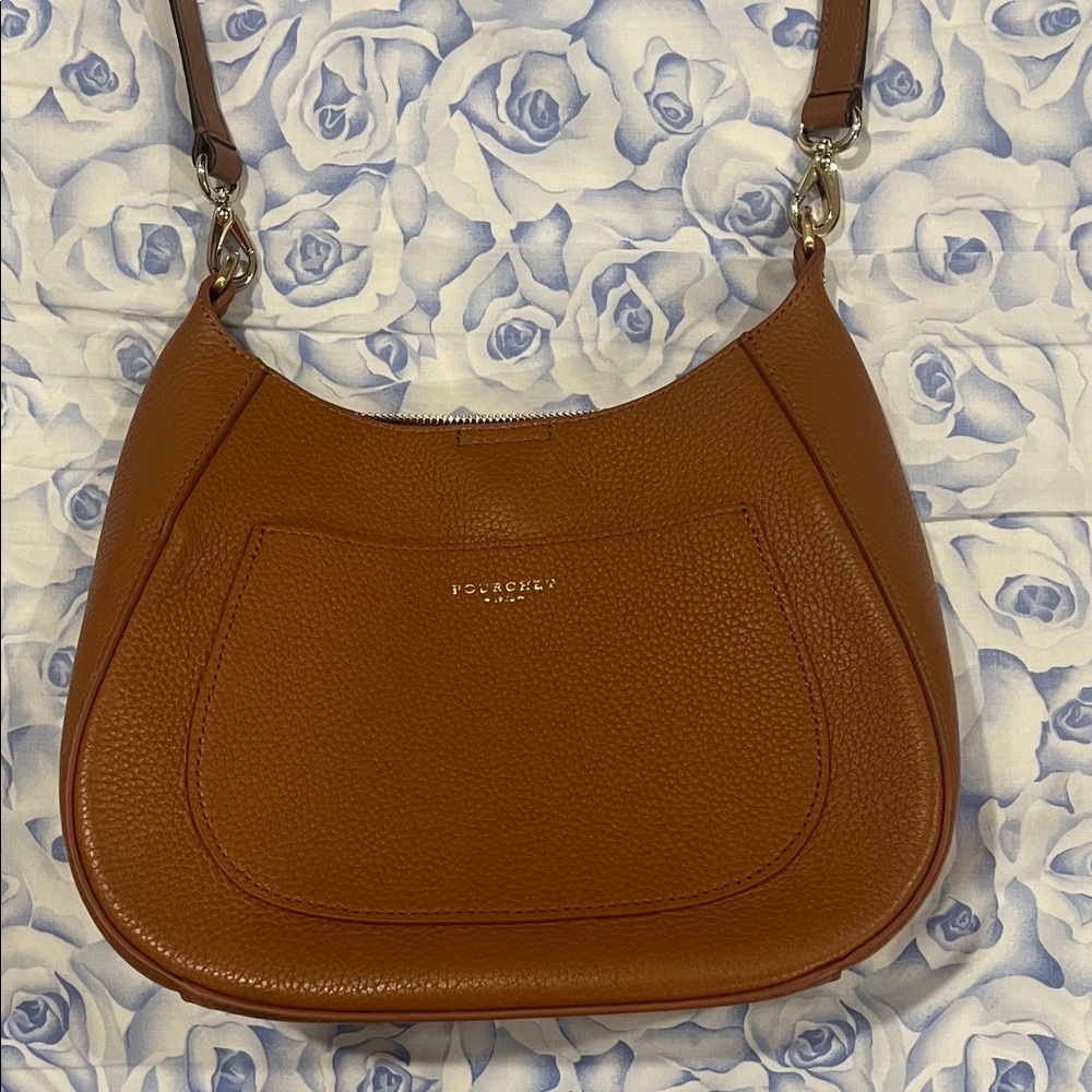 Pourchet Brown Leather Shoulder Bag